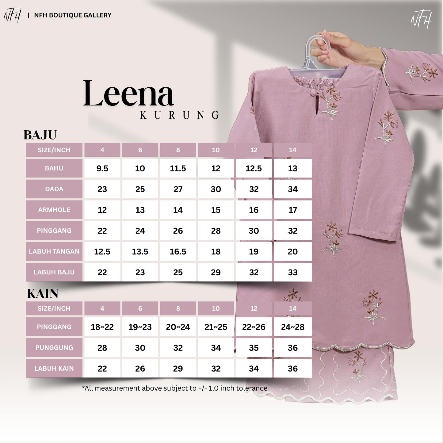 Leena Kids Kurung