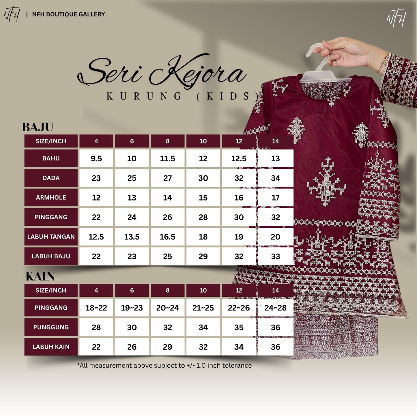 Seri Kejora Kids Kurung