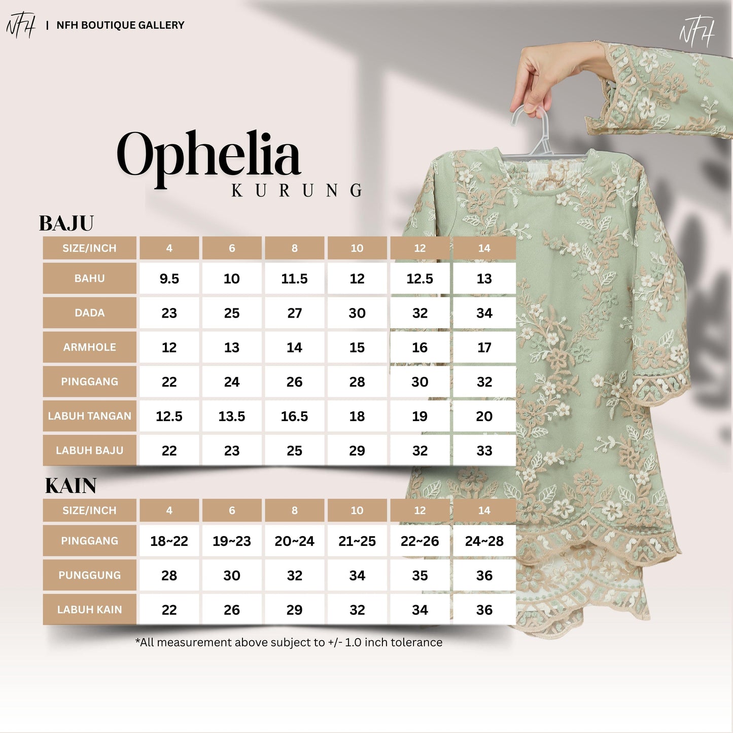 Ophelia Kids Kurung