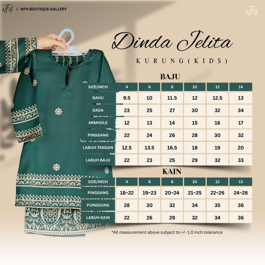 Dinda Jelita Kids Kurung