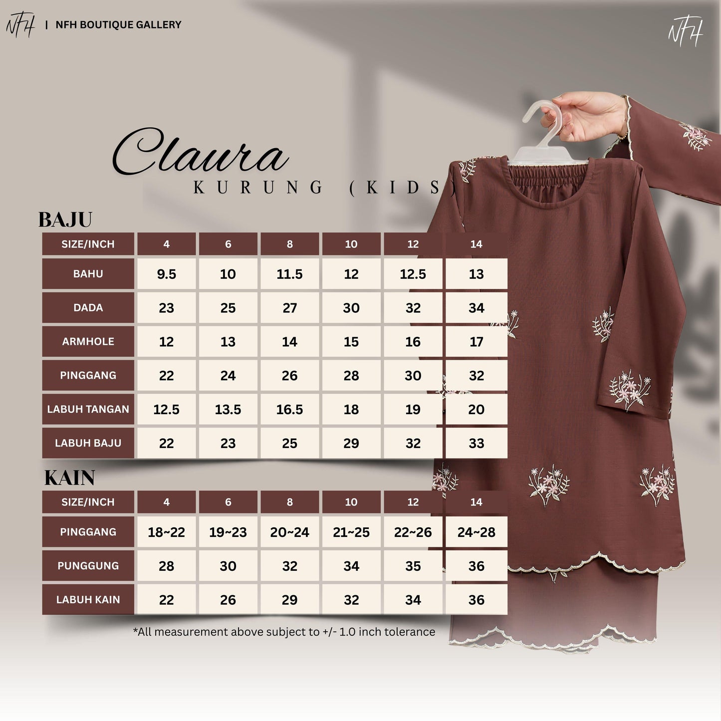 Claura Kids Kurung