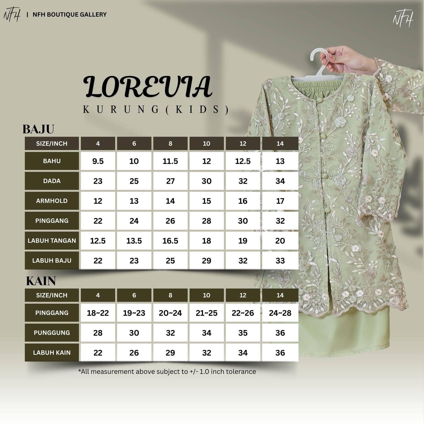 Lorevia Kids Kurung