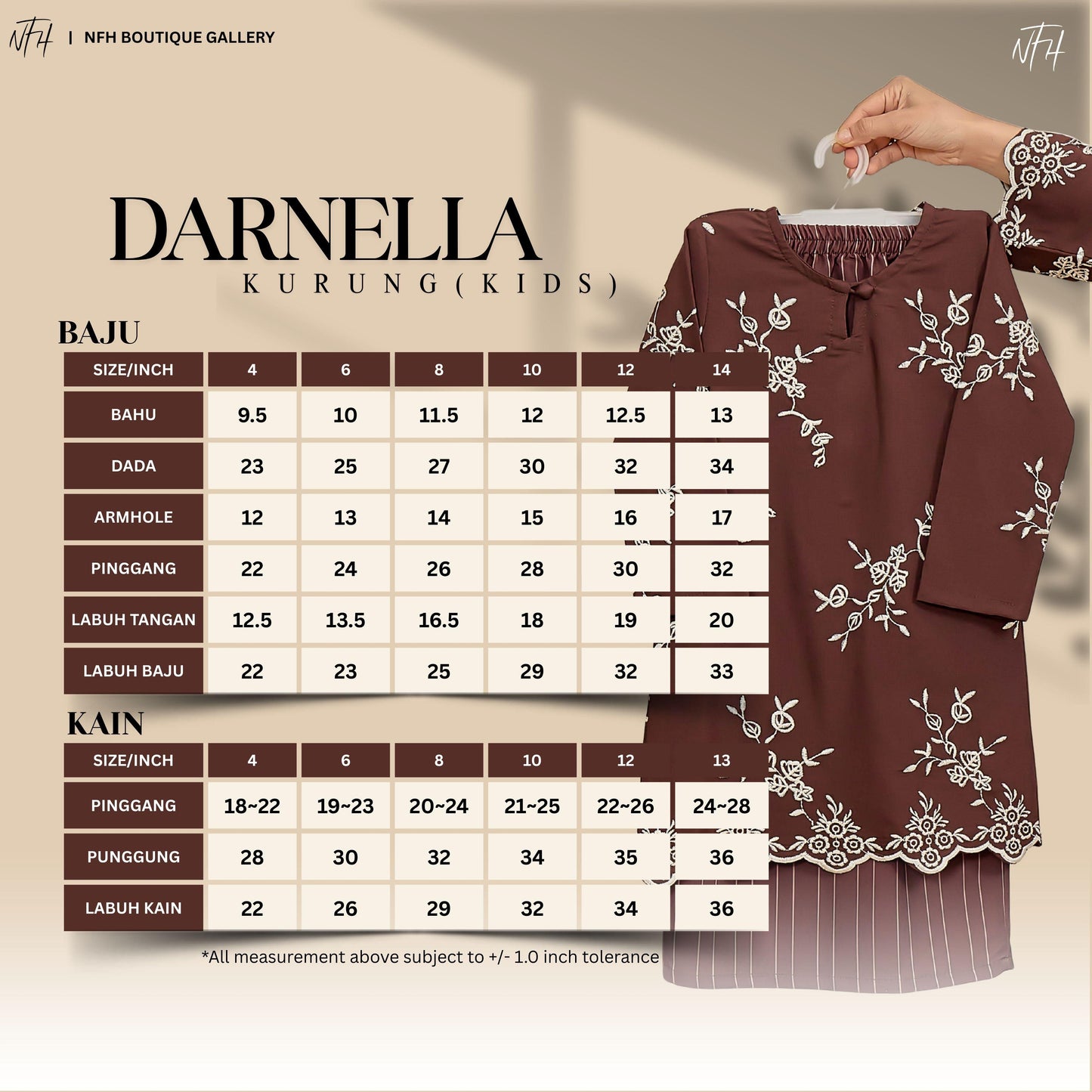 Darnella Kids Kurung