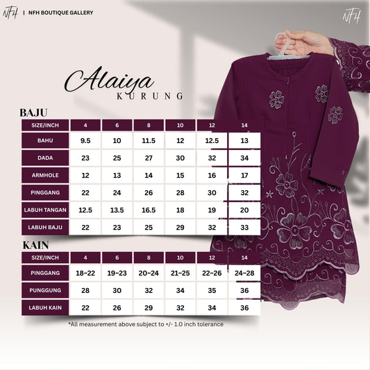 Alaiya Kids Kurung