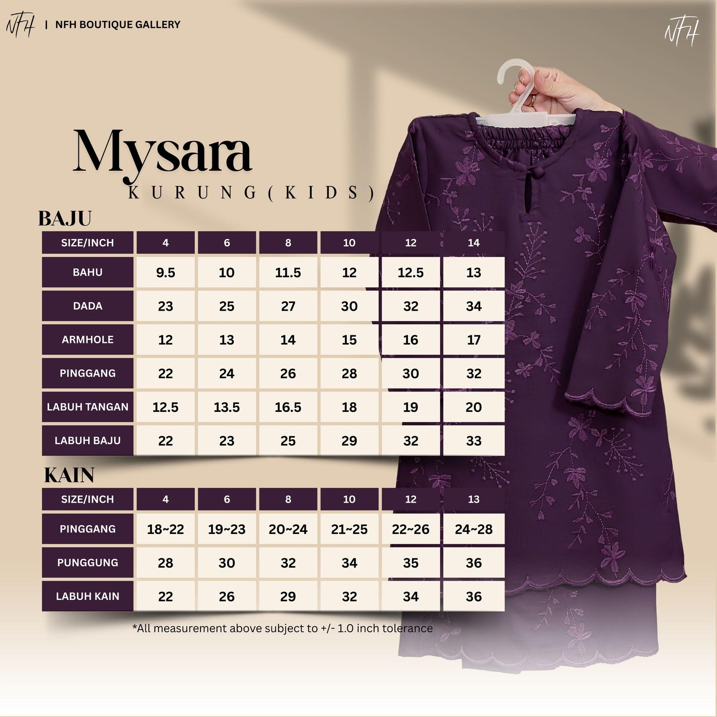 Mysara Kids Kurung