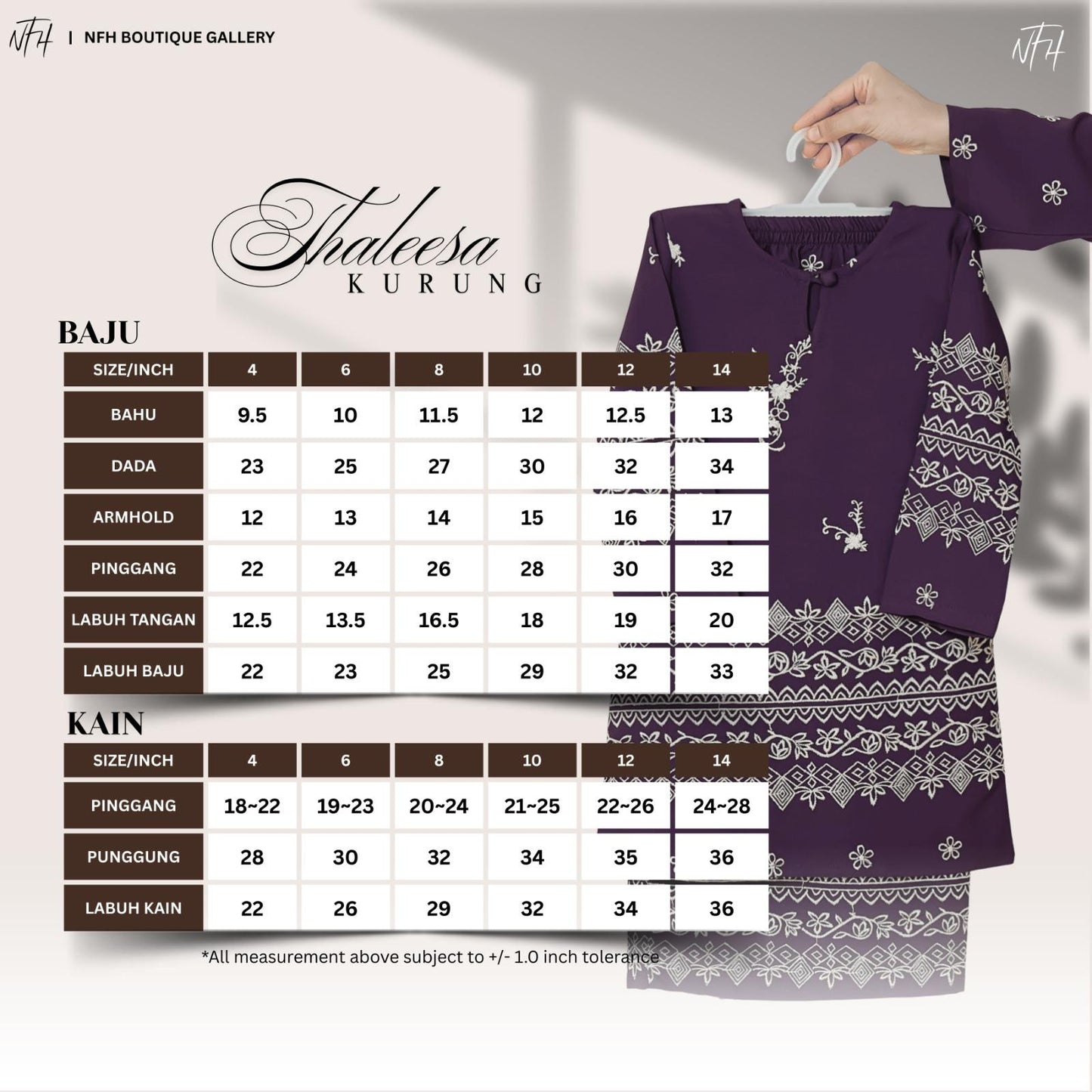 Thaleesa Kids Kurung