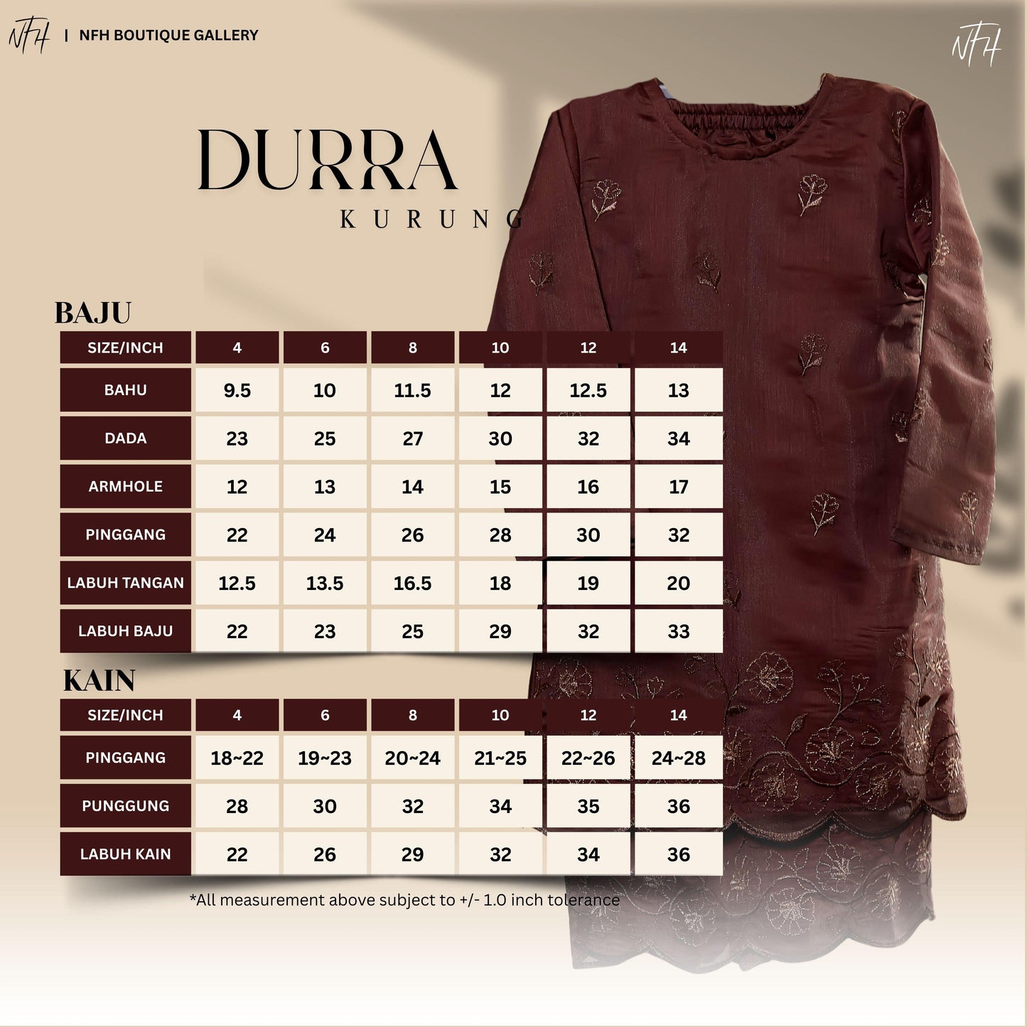 Durra Kids Kurung